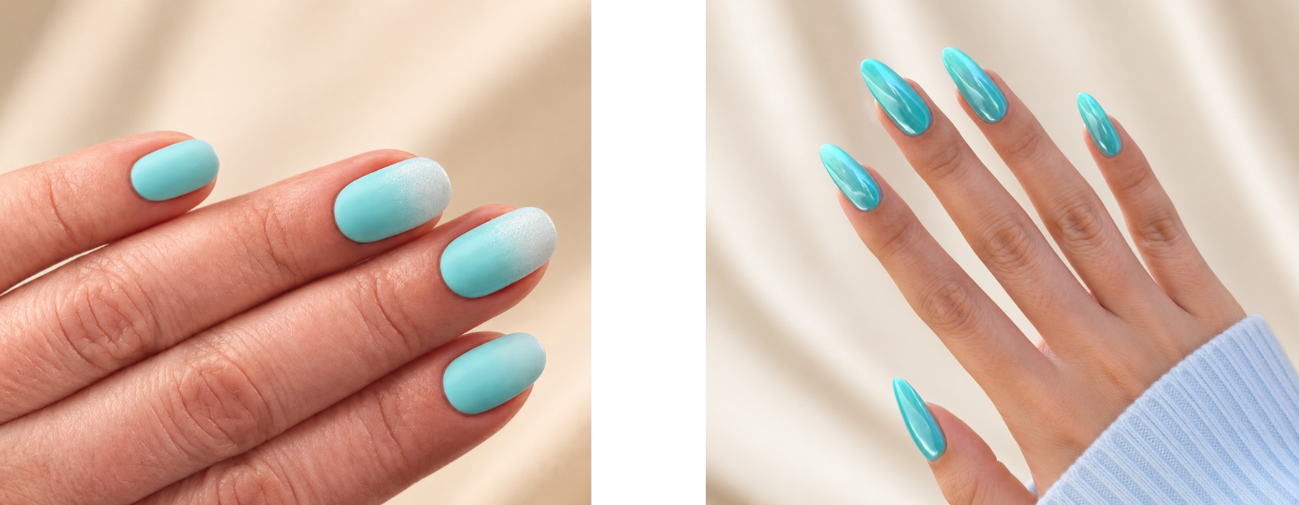 Paznokcie Tiffany Blue
